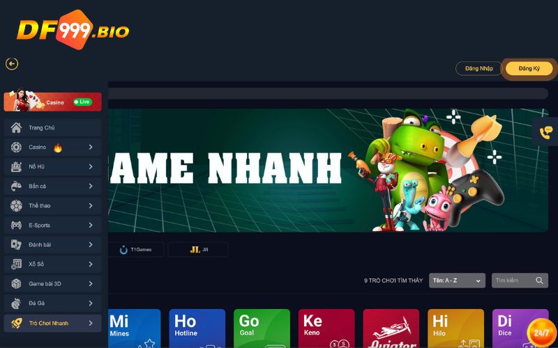 Giới thiệu DF999 với kho game khổng lồ