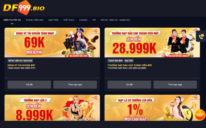 Giới thiệu DF999 với nhiều ưu đãi hấp dẫn